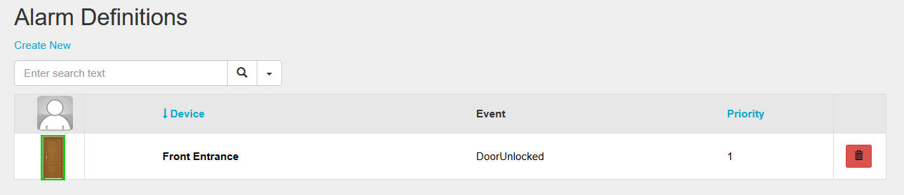 Alarm Definitions